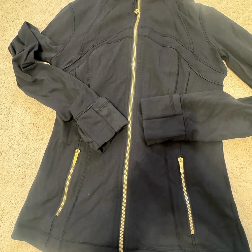 lululemon athletica Black Utility Jacket with Gold Zippers